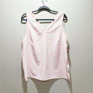 Eddie Bauer Spindrift Pale Pink V-Neck Sleeveless Tank Top UPF 50+ NEW L